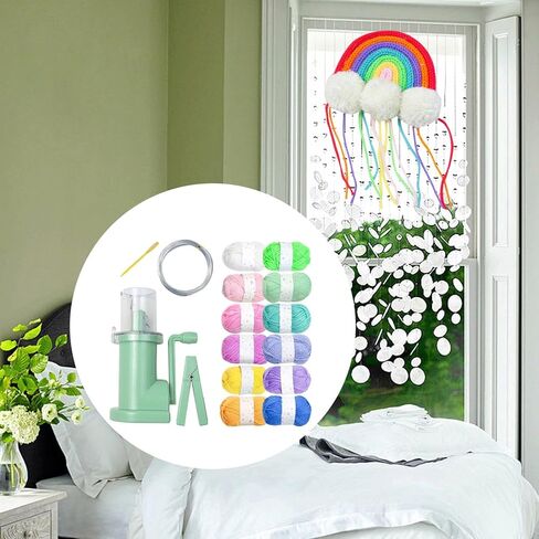 مجموعة أدوات آلة الحياكة اليدوية B Baosity، أداة حياكة إصلاح خيط الإبرة، أداة حياكة منزلية صغيرة، ماكينة حياكة يدوية لمشروع الحياكة، مجموعة غزل 12 لونًا in Kuwait