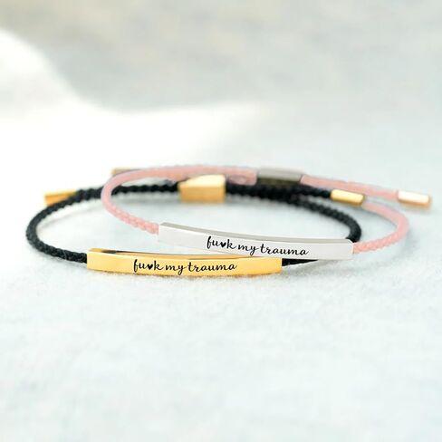 LIU JUN Let Them Bracelet for Women, Adjustable Braided Stainless Steel Engraving Inspirational Let Them Bracelet Gifts Jewelry in Saudi Arabia