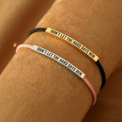 LIU JUN Let Them Bracelet for Women, Adjustable Braided Stainless Steel Engraving Inspirational Let Them Bracelet Gifts Jewelry in Saudi Arabia
