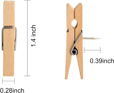 Outus Wooden Push Pins Clips for Cork Boards Decorative Push Pins Pushpins Tacks Thumbtacks Teacher Supplies Crafts for Bulletin Board Decor Office Photo Display(60 Pieces) in Saudi Arabia