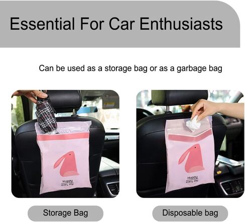 15PCS Car Trash Bags Easy Stick-On Disposable Portable Car Garbage Bags, Waterproof Leak Proof Barf Vomit Bags, Self Adhesive Cleaning Bags for Cars, Bedrooms, Bathrooms, Offices, Kitchens in Saudi Arabia