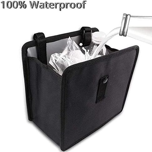 NC Oxford Foldable Car Garbage Can Hanging Trash Can Bin,Waterproof Multifuntional Car Organizer Wastebasket,Vehicle Accessory for Travel and Camping (Larger) in Saudi Arabia