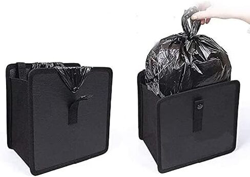 NC Oxford Foldable Car Garbage Can Hanging Trash Can Bin,Waterproof Multifuntional Car Organizer Wastebasket,Vehicle Accessory for Travel and Camping (Larger) in Saudi Arabia