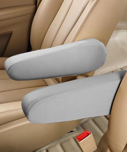 2PCS Arm Rest Cover for Car,Car Armrest Cover,Interior Car Accessories Car Front Seat Armrest Covers,Center Console Lid Armrest Cover,Cloth Fabric Armrest Protectors for Car,SUV,Truck,Van (Gray) in Saudi Arabia