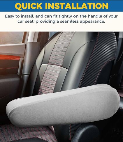 2PCS Arm Rest Cover for Car,Car Armrest Cover,Interior Car Accessories Car Front Seat Armrest Covers,Center Console Lid Armrest Cover,Cloth Fabric Armrest Protectors for Car,SUV,Truck,Van (Gray) in Saudi Arabia