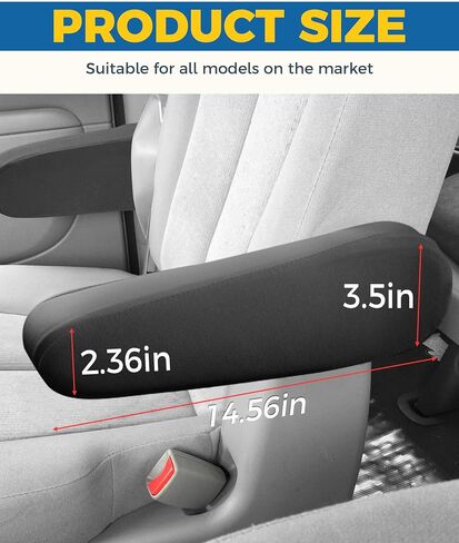 2PCS Arm Rest Cover for Car,Car Armrest Cover,Interior Car Accessories Car Front Seat Armrest Covers,Center Console Lid Armrest Cover,Cloth Fabric Armrest Protectors for Car,SUV,Truck,Van (Gray) in Saudi Arabia