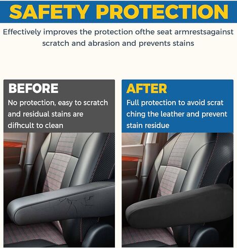 2PCS Arm Rest Cover for Car,Car Armrest Cover,Interior Car Accessories Car Front Seat Armrest Covers,Center Console Lid Armrest Cover,Cloth Fabric Armrest Protectors for Car,SUV,Truck,Van (Gray) in Saudi Arabia