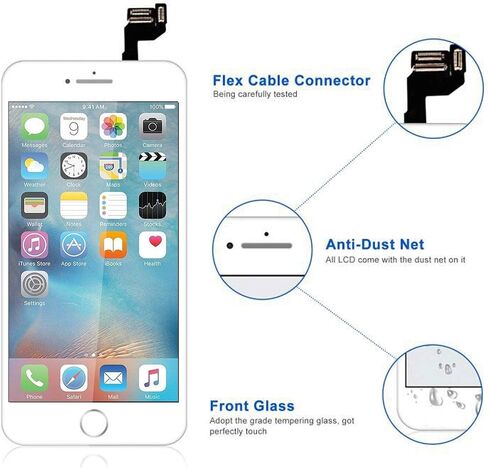 مجموعة استبدال شاشة FFtopu iPhone 13 مقاس 6.1 بوصة شاشة LCD تعمل باللمس ثلاثي الأبعاد ومحول رقمي عالي الدقة بالكامل مجموعات إصلاح التجميع الكامل ملصق إطار مقاوم للماء + واقي شاشة مقوى لـ A2633 A2482 A2631 A2634 A2635 in Kuwait