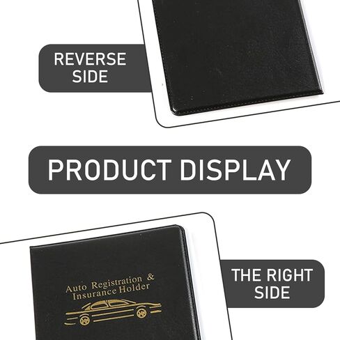 Pack-2 مشبك تخزين رخصة قيادة السيارة، منظم مستندات السيارة قابل للطي ومقاوم للماء من البولي يوريثان، حامل بطاقات محمول شفاف ومرئي مدمج، عالمي للسيارات (أسود وأصفر) in Kuwait