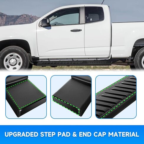 ELH 6 Inches Running Boards Compatible with 2015-2024 Chevrolet Colorado GMC Canyon Crew Cab 15 16 17 18 19 20 21 22 Colorado with 6 Brackes Stainless Steel Side Step Rail Nerf Bars (Silver) in Saudi Arabia