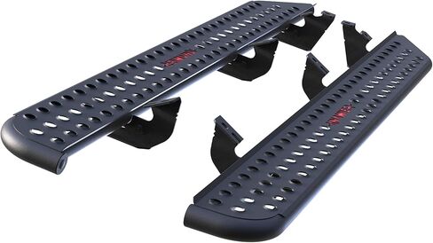 لوحات الجري لعام 2024+كابينة تاكوما المزدوجة/كابينة الطاقم مع 4 أبواب كاملة الحجم، وخطوات جانبية سوداء، وقضيب خطوات الشاحنة، ومسحوق أسود مزخرف بدون حفر (قطعتان) in Kuwait