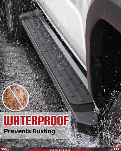 Running Boards Fit for 2024 Toyota Tacoma Double Cab Nerf Bars 4.5 Inch Anti-Slip Aluminum Textured Surface, Black Side Steps Nerf Bars in Saudi Arabia