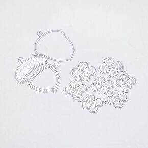 KSCRAFT Acorn Shaker and Frilly Tulip Flower Metal Cutting Dies Stencils for DIY Scrapbooking Decorative Embossing DIY Paper Card