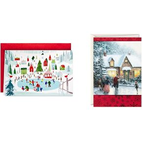 Hallmark Boxed Holiday Cards, Snowy City (40 Cards with Envelopes)