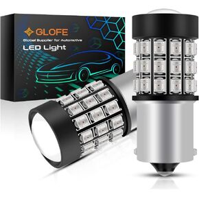 BA15S 1156 LED Strobe Brake Stop Lights Bulbs Super Bright 7506 1003 3497 1156 Flashing Strobe Alert LED Bulbs for Cars, Trucks, Pure Red