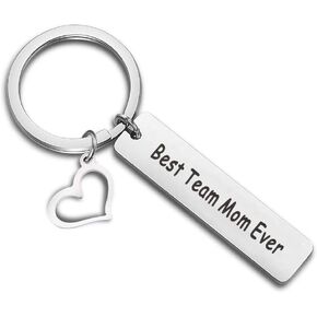 CENWA Team Mom Gift Coach Gift Team Mom Keychain Best Team Mom Ever Keychain Thank You Gift for Coach Leader Team Mom