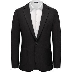 MAGE MALE One Button Blazer Tweed Suit Jacket British Coat