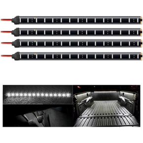 4X PCS 12inch 15SMD 12V White LED Strip Light Waterproof for for Car Boat Motorcycle Golf Cart Interior Exterior Underwater Marine Lighting