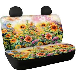 3D Abstract Floral Seat Cover for Car Back Seat Lightweight Automotive Rear Bench Seat Cover for Women,Universal Fit for Car Truck Van and SUV,2-Pieces in Saudi Arabia