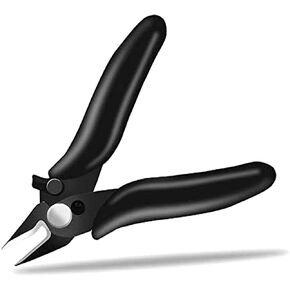 BOENFU 3.5-in Mini Cutter with Lock, Micro Wire Cutter with Spring, Small Snips - Black