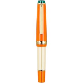 JinHao 82 Guava Fine Nib Fountain Pen,Short Acrylic Mini Pocket Pen with Ink Converter