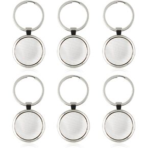 6Pcs Solid Metal Key Tags with Split Key Ring and Silver Labels, Polished Key Labels Key Chain Tags, Blank Labeling Tags, Dog Tags, Luggage Tags, Rectangular