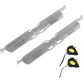 VEVOR Wheel Alignment Tool, 2-Pack Toe Alignment Toe Plates, Stainless Steel Wheel Alignment Tool Plate, Toe Angle Accurate Measurement, Includes 2 Measuring Tapes & Conversion Chart