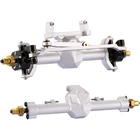 محاور SCX24 مع أوزان نحاسية، محاور SCX24 من سبائك الألومنيوم 103 جرام، زاوية توجيه قصوى 52 درجة CVD، +5 مم موسعة، ترقيات SCX24 للمحور المحوري SCX24 Deadbolt، C10، JLU، Gladiator، Bronco 1/24 RC Crawler in Kuwait