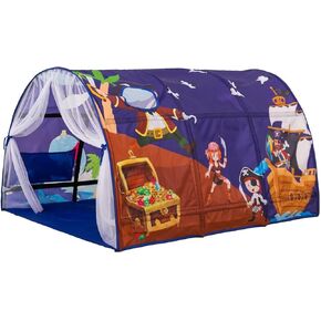 Upgrate Bed Tent Boys Girls Dream Canopy Tents with Net Curtain for Kids Privacy Space Portable Play Tent for Kids 55"×39"×31"(SpaceA)