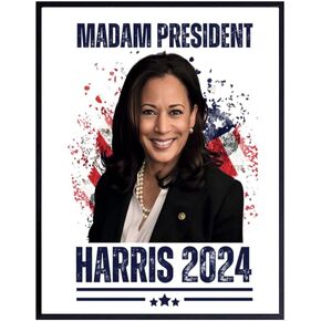 ShopHaven Kamala Harris for President 2024, Black Female Politician, Kamala Art, Vice Present Harris, Inspirational Political Artwork, Kamala Art Print (11x14)