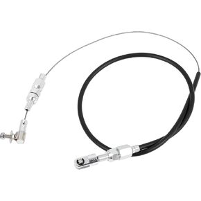 X AUTOHAUX 24" Car Universal Braided Throttle Cable Kit Swap Fuel Line Kit Rubber Gas Cable 24 Inch