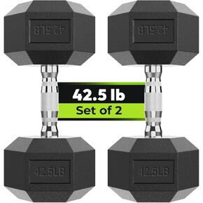 Hex Dumbbell Rubber Encased Dumbbell Strength Training Hex Dumbbell, Hand Weight For Workout & Exercise
