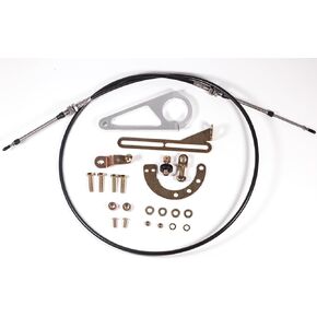 ACA-1804 Fit For GM TH350 TH400 700R4 TH200 2004R 4L80E Shift Cable Linkage Kit 2" Column Adjustable Transmissions,Short Selector Shaft Only
