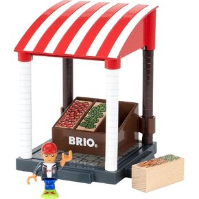 BRIO World - 33946 Market Stand | 11 Piece Toy for Kids Ages 3 and Up