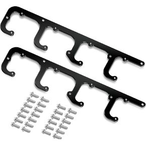 Bevinsee 5.3L LS Square Coil Bracket Valve Cover D581 12558693 LSX Swap Truck 4.8L 5.7L 6.0L 6.2L 7.0L LM7 L59 LR4 LQ4 LQ9 Compatible with Chevrolet V8 1999-2014 Black