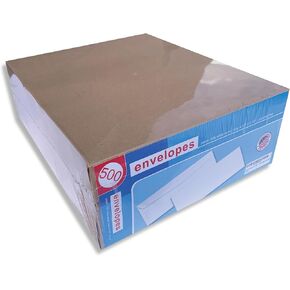 500 Count - #9 Business Envelopes, With Window, Size 3 7/8 x 8 7/8 Inches, White 24 LB, 500 Count