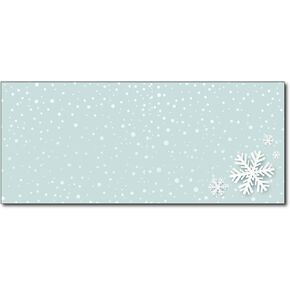 Paper Snowflakes Decorative Winter Mailing Envelopes - #10 Business Letter Size - 80 Christmas Envelopes