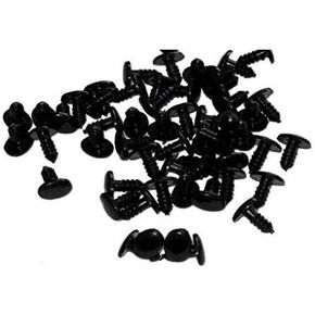 50PCS Black Oval Plastic Safety Eyes Noses DIY Sewing Crafting Buttons for Puppet Bear Doll Animal Stuffed Toys (6 x 8mm/0.23" X0.31")