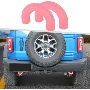 Jimen for Bronco Tow Hook Covers, 2PCS Rear Bumper Trailer Hitch Covers Fit for Ford Bronco 2021-2024 (White)