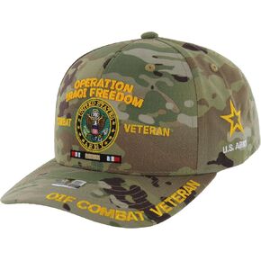 Operation Iraqi Freedom Veteran Hat for Men Official Licensed US Army OIF Combat Veterans Adjustable Cap