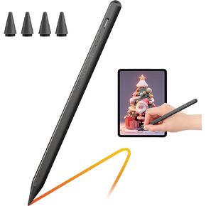 Stylus Pen for iPad,Palm Rejection Tilt Sensitivity Fast Charging Pencil Work for 2018 Or Later iPad 10/9/8/7/6th Gen,Pro 12.9&11",Air 5th/4th/3rd Gen,4 Replacement Nibs (Blue)
