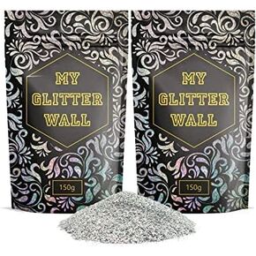 بريق MyGlitterWall 300G لتزيين الجدران اللامعة للطلاء المستحلب مثالي للداخل والخارج (ذهبي)
