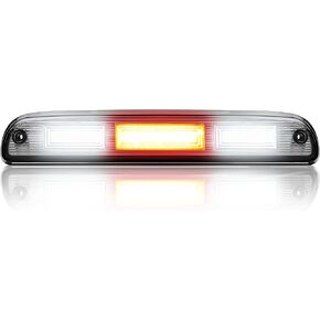 MZS Third Brake Light 3rd LED High Mount Stop Light Cargo Lamp Compatible with 2009 2010 2011 2012 2013 2014 2015 2016 2017 Ram 1500 2500 3500 Plug-N-Play Waterproof Smoked Lens Red/White