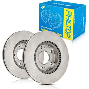 PHILTOP 11 inch（280 mm）Vented Disc Brake Rotors Compatible with Sonata, Soul, Optima, Tucson, El-a-ntra, Ro-n-do, 2-PC Set
