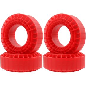 4Pcs Vgoohobby Silicone Rubber Insert Foam 1.9 Tire Inserts Foam Fit for 1.9 Crawler Tires Compatible with SCX10 TRX4 1/10 RC Crawler Car (Red)
