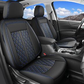 Huidasource Nissan Titan Seat Covers, Waterproof Cushion Cover Custom Fit for Nissan Titan Titan XD 2016-2024 SV PRO-4X SL Platinum Reserve Crew Cab Faux Leather Seat Cover Protectors (Fullset/Black)
