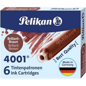Pelikan Cartridge For Ink Pen 4001 Brown Tp/6
