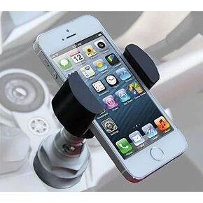 Techmount Aluminum FJR 1300 Replace Stem Nut Mount w/Grey Techgripper Kit - Securely Hold Your Phone On Your FJR Motorcycle!