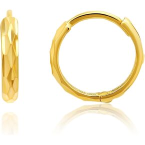 Solid 10k Gold Hoop Earrings for Women in Various Fashion Huggie Hoop Styles to Choose From by MAX + STONE