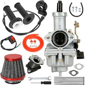 PZ27 Carburetor 38mm Air Filter Throttle Cable Kit Replacement for CG 125cc 150cc 200cc 250cc 4 Stroke Engine ATV Pit Dirt Bike XR100 Go Kart TaoTao Coolsport Lifan Chinese Performance Parts